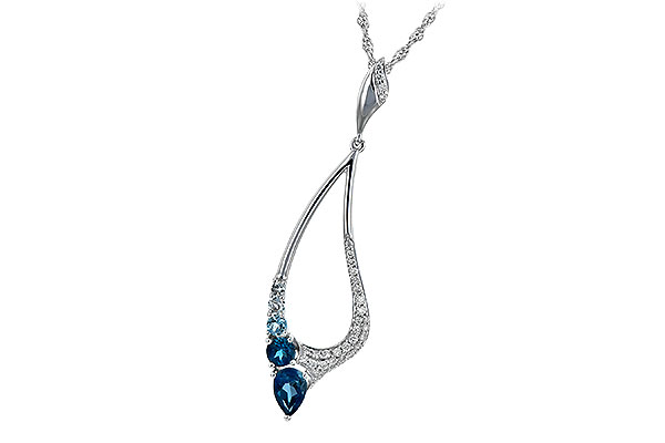 L235-34463: NECK .83 BLUE TOPAZ 1.00 TGW