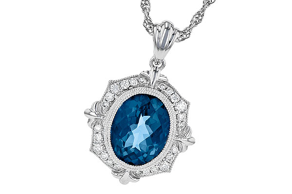 L236-26281: NECK 3.00 LONDON BLUE TOPAZ 3.16 TGW