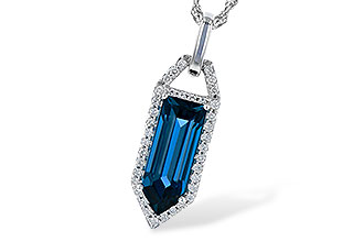 L318-93545: NECK 2.95 LONDON BLUE TOPAZ 3.12 TGW