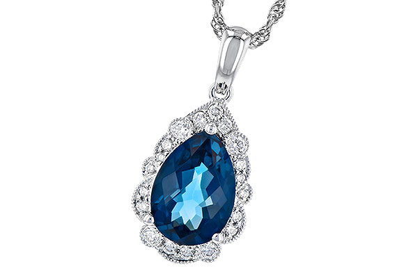 L318-98163: NECK 2.25 LONDON BLUE TOPAZ 2.40 TGW (10x7 PS)