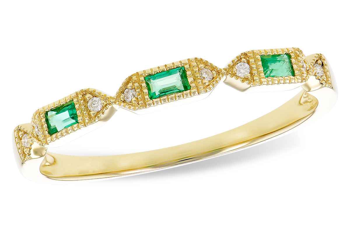 L319-82654: LDS WED RG .10 EMERALD .12 TGW