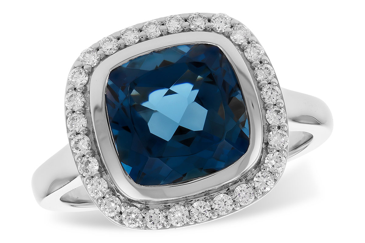 L319-89027: LDS RG 3.85 LONDON BLUE TOPAZ 4.15 TGW (9MM LBT)