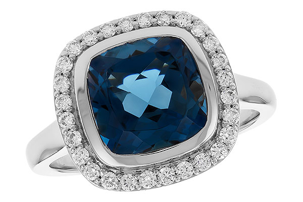 L319-89027: LDS RG 3.85 LONDON BLUE TOPAZ 4.15 TGW (9MM LBT)