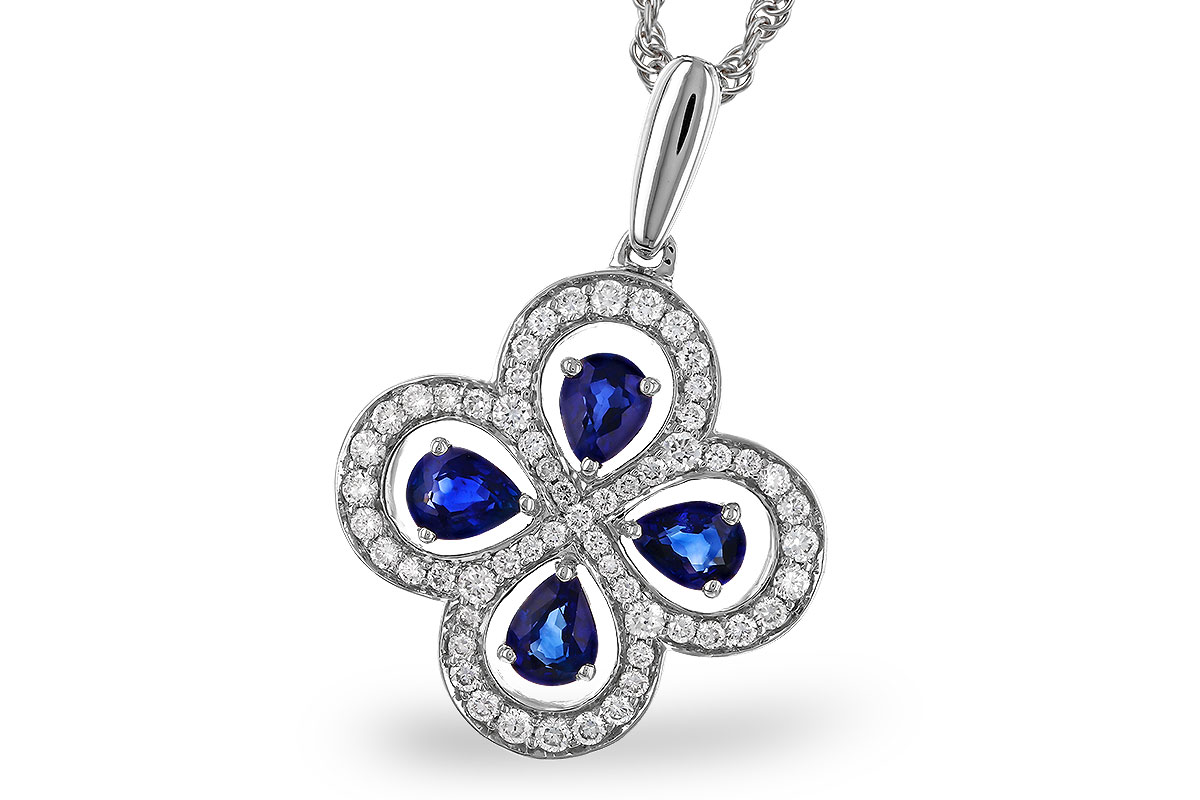 L320-75400: NECKLACE .68 SAPPHIRE TW .96 TGW