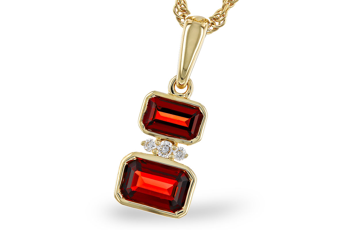 L320-75418: NECK .98 TW GARNET 1.01 TGW