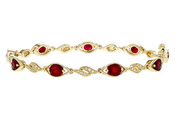 L320-75445: BRACELET 3.68 RUBY 3.92 TGW (7")