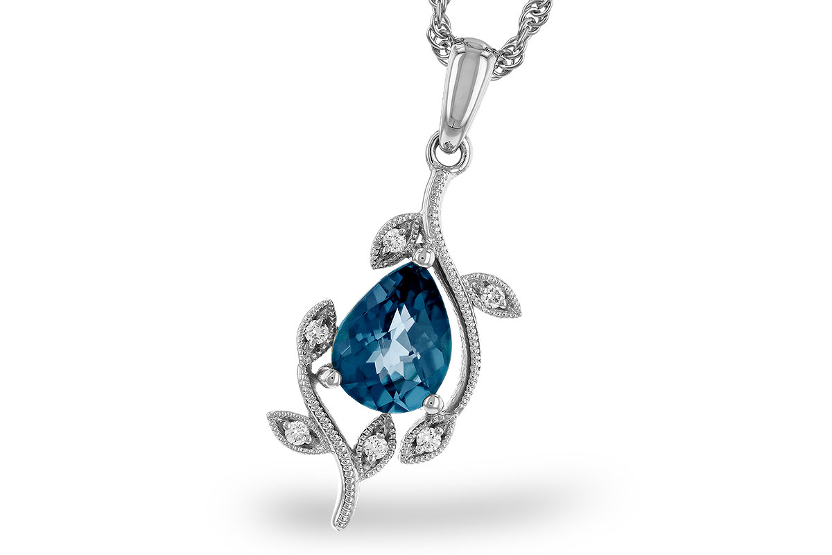 L320-77236: NECK 1.20 LONDON BLUE TOPAZ 1.25 TGW (8x6MM LBT)