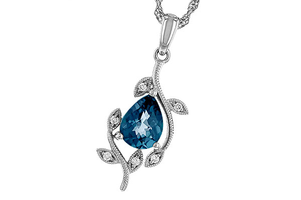 L320-77236: NECK 1.20 LONDON BLUE TOPAZ 1.25 TGW (8x6MM LBT)