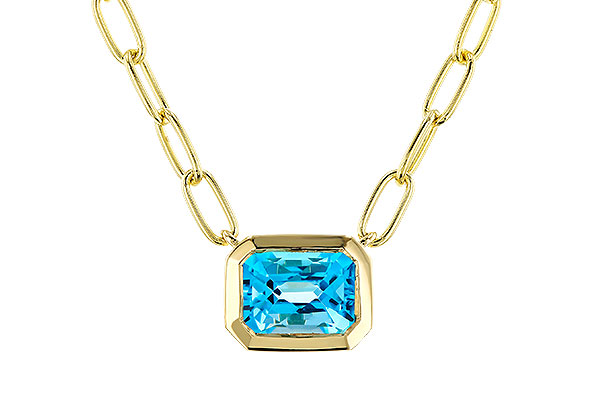 L320-79072: NECKLACE 1.20 SWISS BLUE TOPAZ (18")