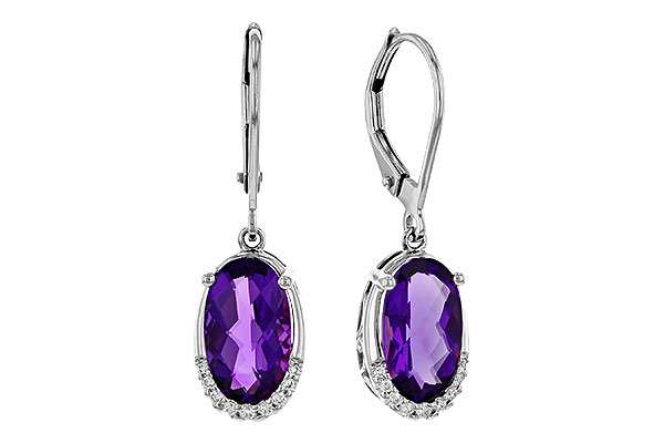L320-80900: EARRINGS 2.70 TW AMETHYST 2.78 TGW (10x6MM OV)