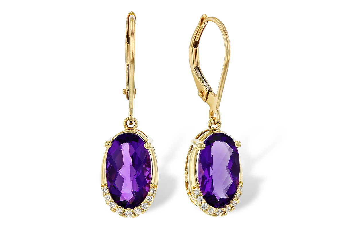 L320-80900: EARRINGS 2.70 TW AMETHYST 2.78 TGW (10x6MM OV)