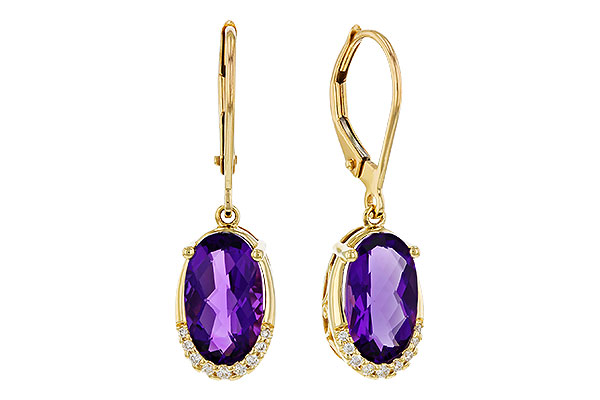 L320-80900: EARRINGS 2.70 TW AMETHYST 2.78 TGW (10x6MM OV)