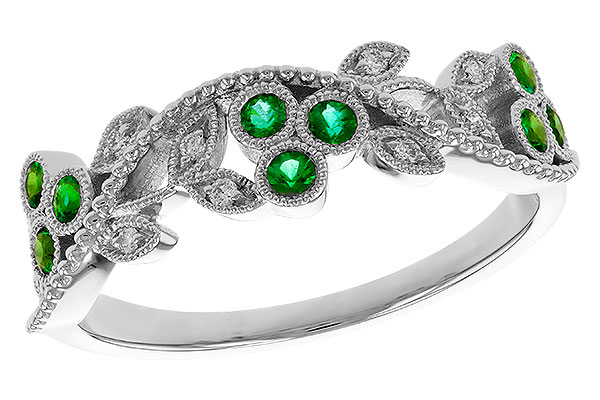 L320-81727: LDS WED RG .17 EMERALD TW .23 TGW