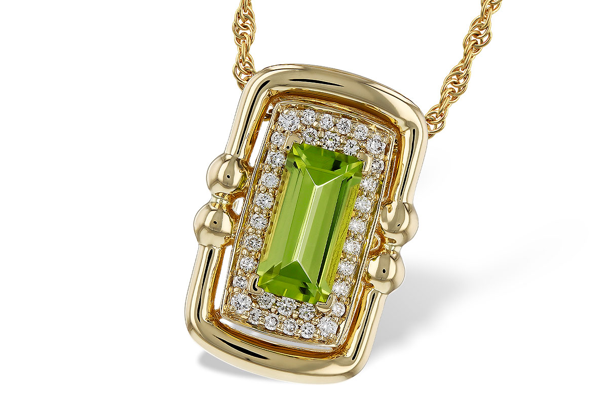 L320-81754: NECKLACE .72 PERIDOT .84 TGW (8x4MM PER)