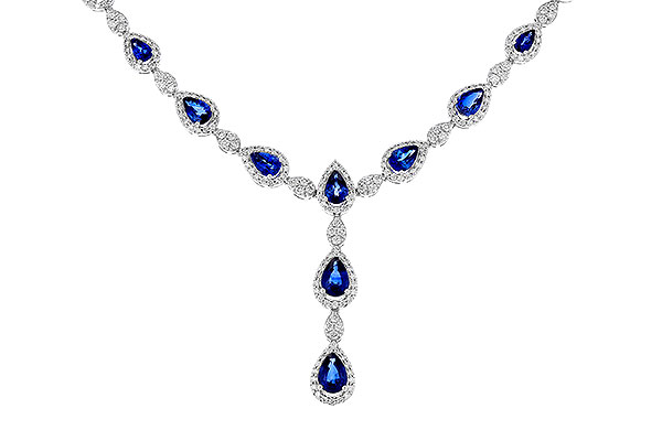 L320-81772: NECKLACE 4.82 TW SAPPHIRE 7.02 TGW (17")