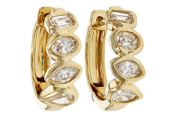 L321-64454: EARRINGS .68 TW FANCY CUT DIAS