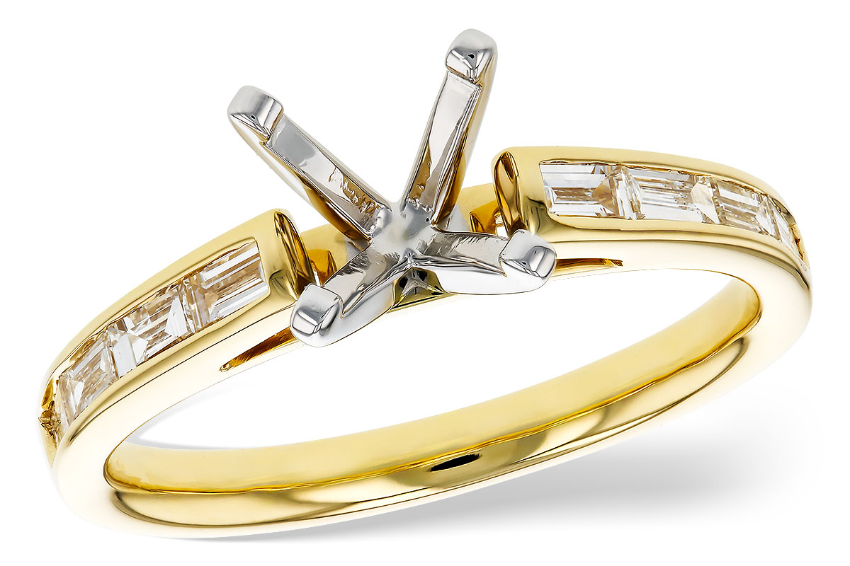 L321-64463: LDS SEMI DIA RG .38 TW BAGUETTES