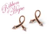 M046-27227: PINK GOLD EARRINGS .07 TW