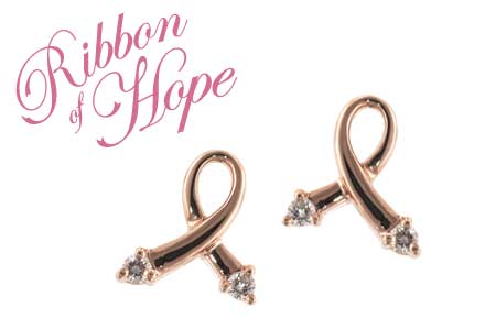 M046-27227: PINK GOLD EARRINGS .07 TW