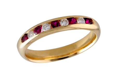 M138-92645: LDS WED RG .22 RUBY .38 TGW