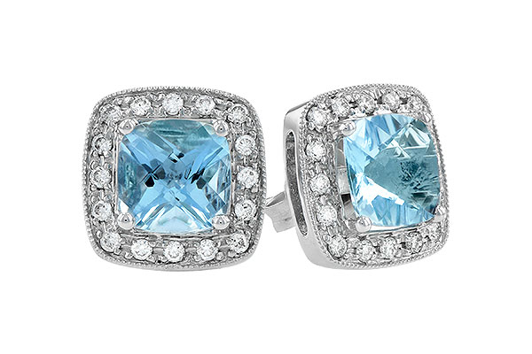 M141-69081: EARRINGS 1.55 AQUA 1.75 TGW