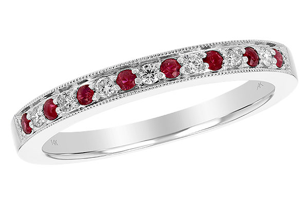 M229-88109: LDS WED RG .12 RUBY .21 TGW