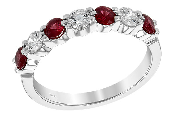 M231-69963: LDS WED RG .61 TW RUBY 1.00 TGW