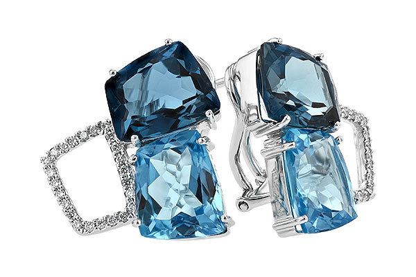 M234-39990: EARR 10.80 BLUE TOPAZ 11.00 TGW