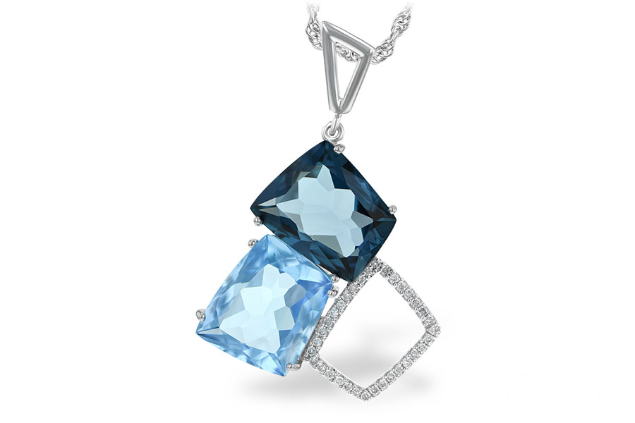 M234-43572: NECK 10.60 BLUE TOPAZ 10.73 TGW