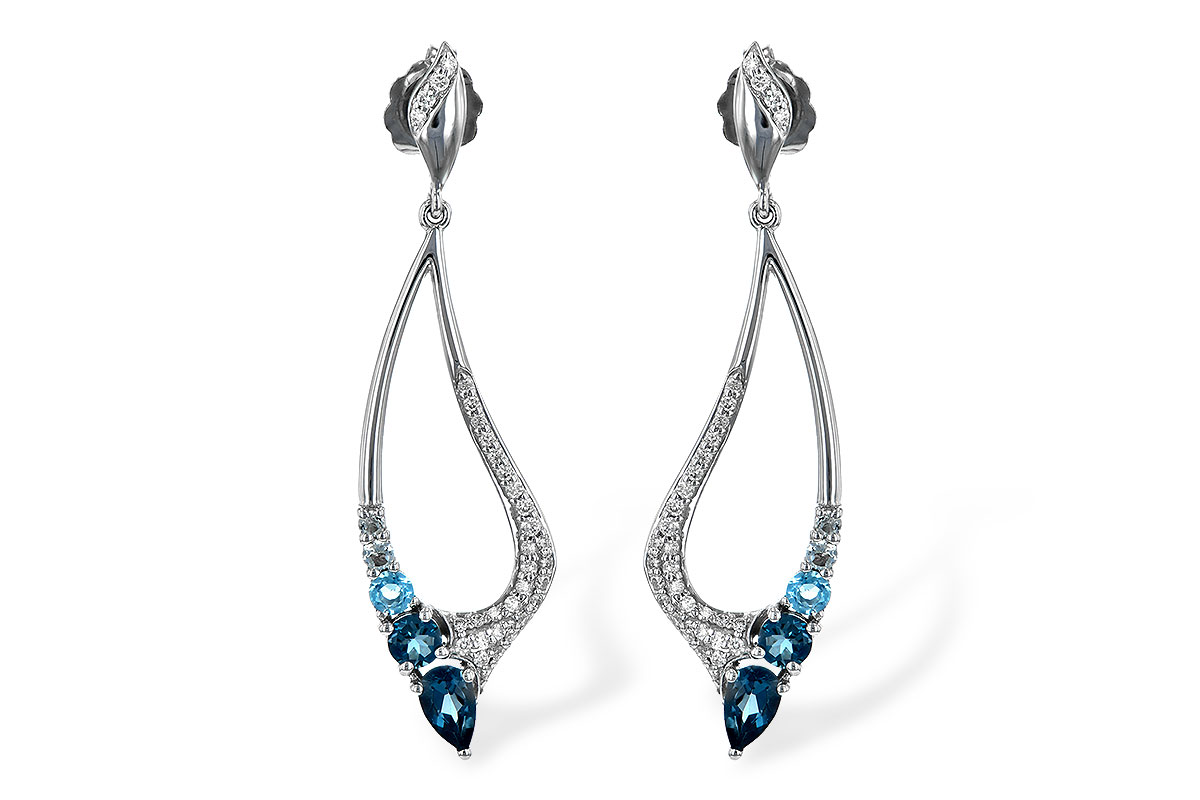 M235-34463: EARR .98 BLUE TOPAZ 1.25 TGW