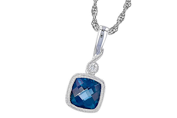 M319-82636: NECK 1.05 LONDON BLUE TOPAZ 1.07 TGW