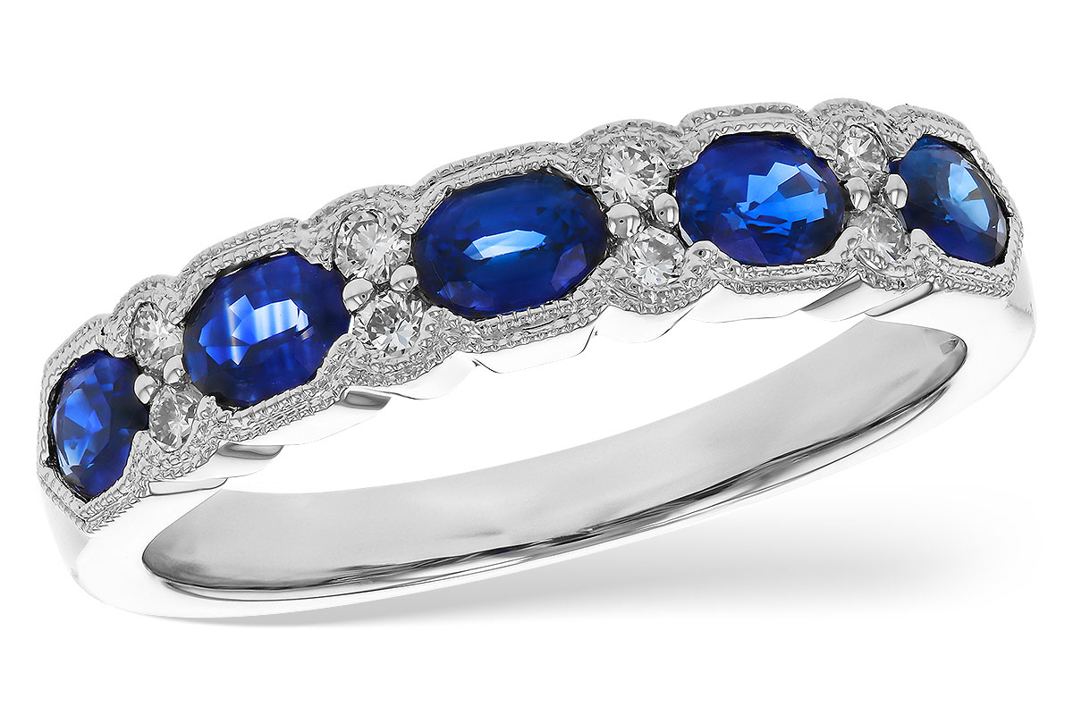 M319-88127: LDS WED RG .92 SAPPHIRE 1.04 TGW (4x3MM SAPP)