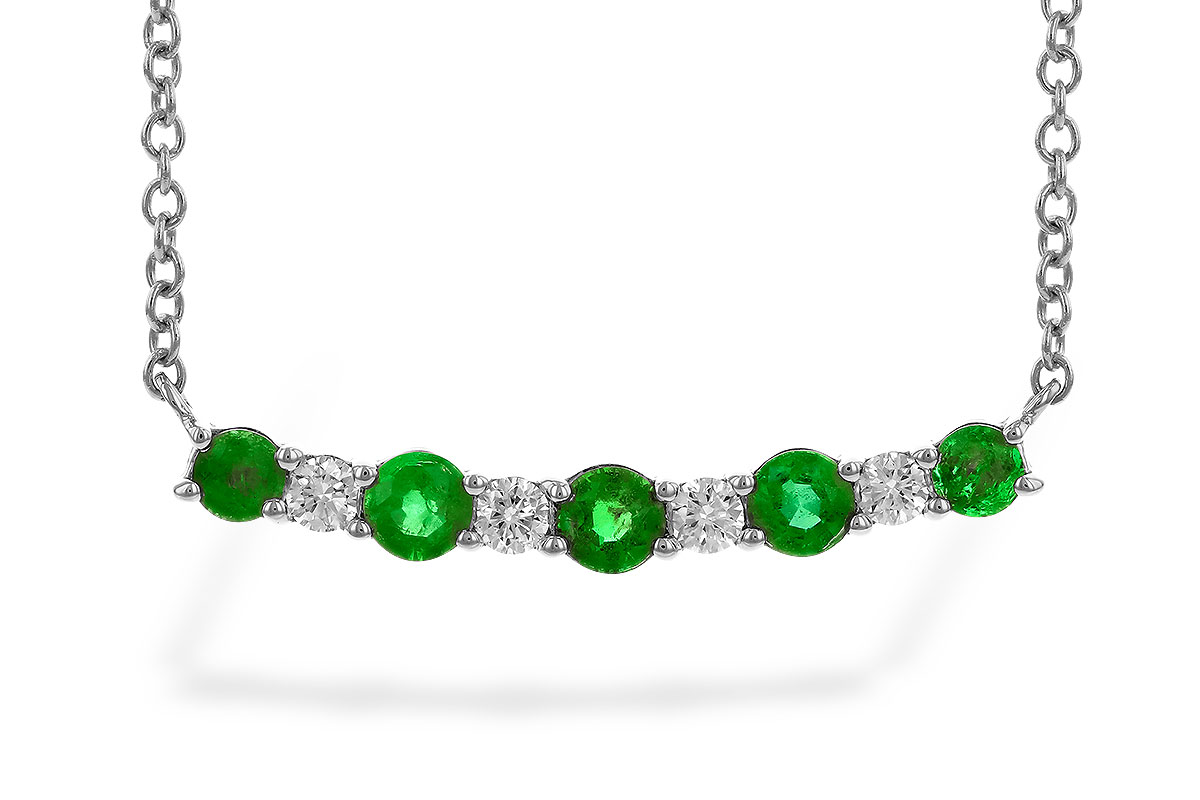 M319-89945: NECK .43 TW EMERALD .55 TGW