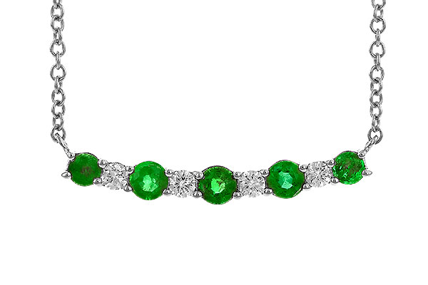 M319-89945: NECK .43 TW EMERALD .55 TGW