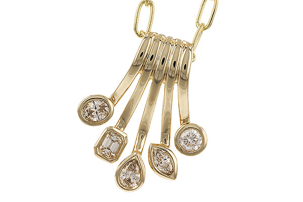 M319-89981: NECKLACE .42 TW FANCY CUT DIAMONDS (18")
