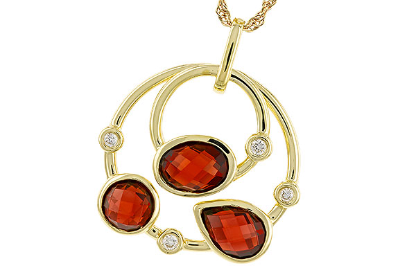 M320-73554: NECKLACE 2.88 GARNET 2.94 TGW