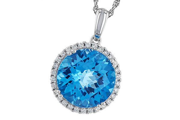 M320-76318: NECKLACE 7.20 BLUE TOPAZ 7.44 TGW (12MM RD)