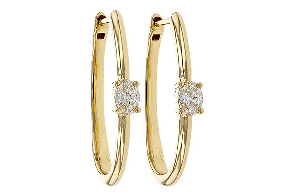 M320-77190: EARRINGS .47 TW OVAL DIAMONDS