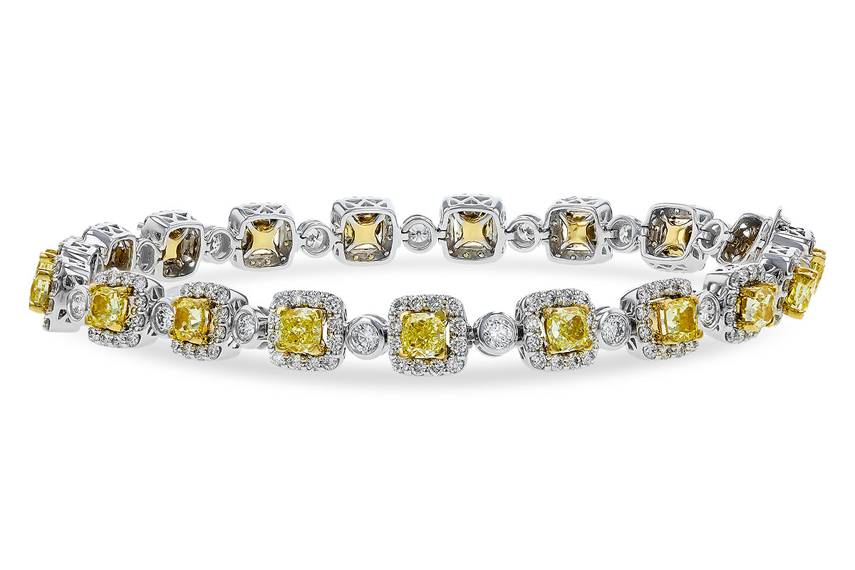 M320-77227: BRACELET 4.37 FANCY YELLOW DIAS 7.12 TW (7")