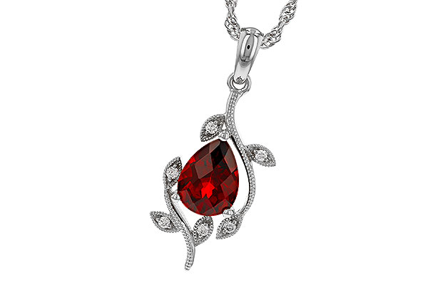 M320-79927: NECKLACE 1.34 GARNET 1.39 TGW (8X6MM GAR)