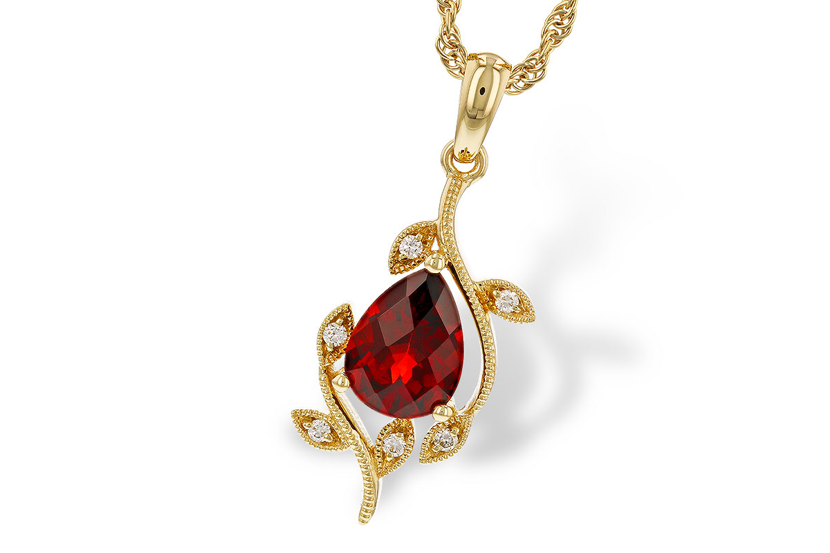 M320-79927: NECKLACE 1.34 GARNET 1.39 TGW (8X6MM GAR)