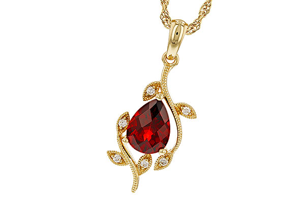 M320-79927: NECKLACE 1.34 GARNET 1.39 TGW (8X6MM GAR)