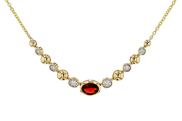 M320-80845: NECKLACE .88 GARNET 1.00 TGW (17")