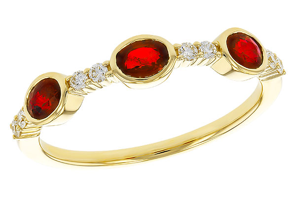 M320-81727: LDS WED RG .66 TW RUBY .78 TGW