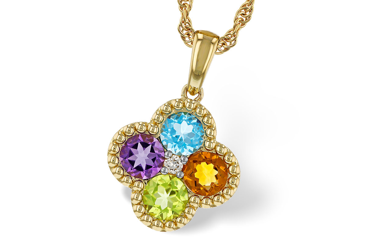 M320-81772: NECKLACE 1.26 SEMI-PREC (AMY,BT,CIT,PER) 1.29 TGW