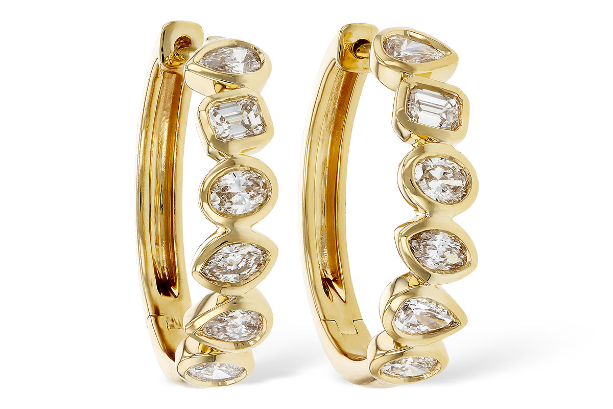 M321-64454: EARRINGS 1.10 TW FANCY CUT DIAS