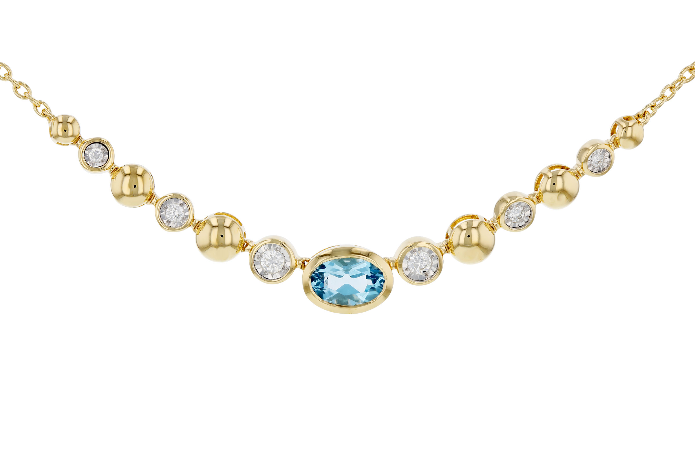 M321-65418: NECKLACE .83 SWISS BLUE TOPAZ .95 TGW (17")