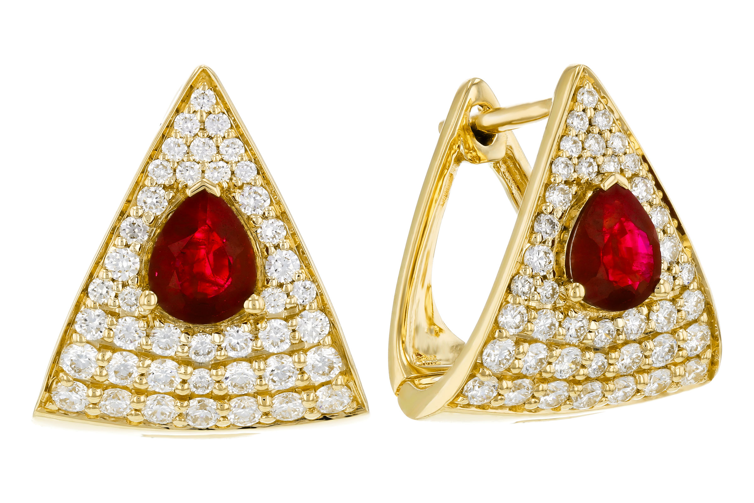 M321-66336: EARRINGS .63 TW RUBY 1.18 TGW (5x4MM RU)